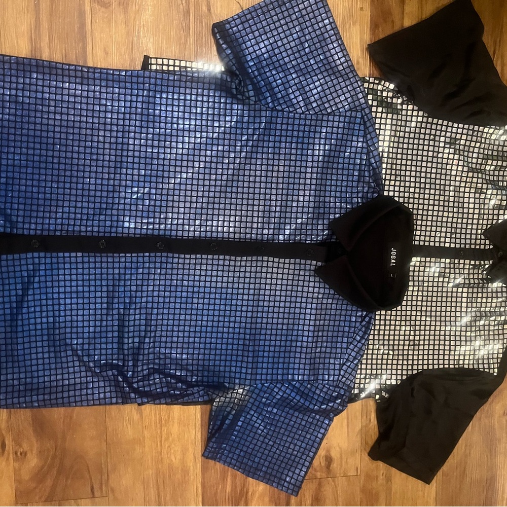 Vintage BUNDLE- 2 Jogal rave/party Short Sleeve Button-Up Shirts